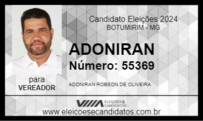 Candidato ADONIRAN 2024 - BOTUMIRIM - Eleições