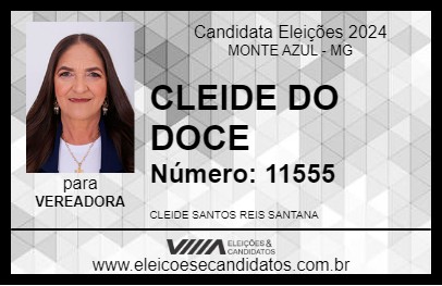 Candidato CLEIDE DO DOCE 2024 - MONTE AZUL - Eleições