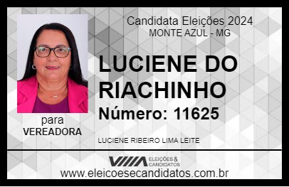 Candidato LUCIENE DO RIACHINHO 2024 - MONTE AZUL - Eleições