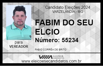 Candidato FABIM DO SEU ELCIO 2024 - VARZELÂNDIA - Eleições