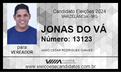 Candidato JONAS DO VÁ 2024 - VARZELÂNDIA - Eleições