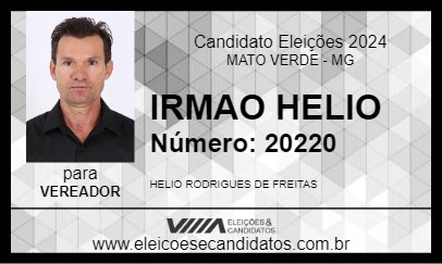 Candidato IRMAO HELIO 2024 - MATO VERDE - Eleições