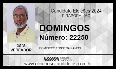 Candidato DOMINGOS 2024 - PIRAPORA - Eleições