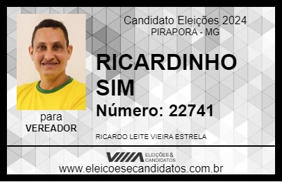 Candidato RICARDINHO SIM 2024 - PIRAPORA - Eleições