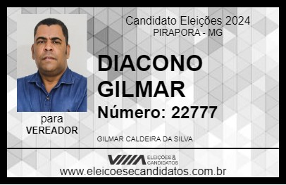 Candidato DIACONO GILMAR 2024 - PIRAPORA - Eleições