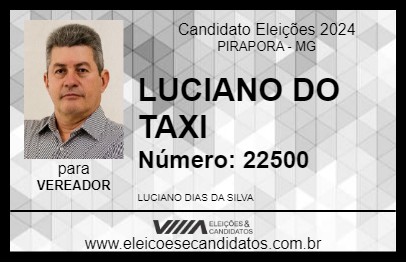 Candidato LUCIANO DO TAXI 2024 - PIRAPORA - Eleições