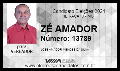 Candidato ZÉ AMADOR 2024 - IBIRACATU - Eleições