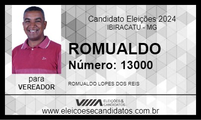 Candidato ROMUALDO 2024 - IBIRACATU - Eleições