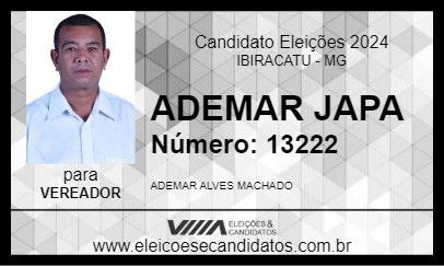 Candidato ADEMAR JAPA 2024 - IBIRACATU - Eleições