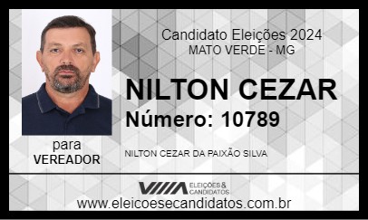 Candidato NILTON CEZAR 2024 - MATO VERDE - Eleições