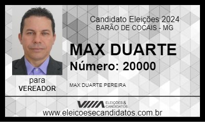 Candidato MAX DUARTE 2024 - BARÃO DE COCAIS - Eleições