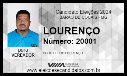 Candidato LOURENÇO 2024 - BARÃO DE COCAIS - Eleições