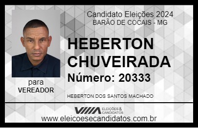 Candidato HEBERTON CHUVEIRADA 2024 - BARÃO DE COCAIS - Eleições