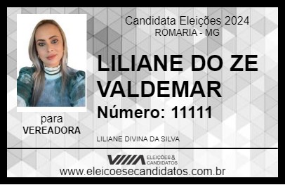 Candidato LILIANE DO ZE VALDEMAR 2024 - ROMARIA - Eleições