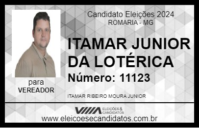 Candidato ITAMAR JUNIOR DA LOTÉRICA 2024 - ROMARIA - Eleições