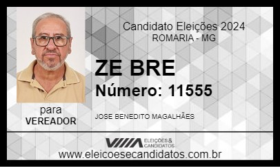 Candidato ZE BRE 2024 - ROMARIA - Eleições