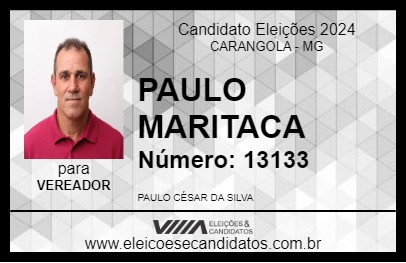 Candidato PAULO MARITACA 2024 - CARANGOLA - Eleições