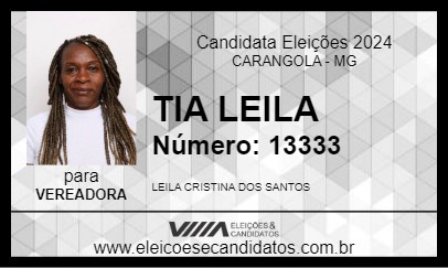 Candidato TIA LEILA 2024 - CARANGOLA - Eleições