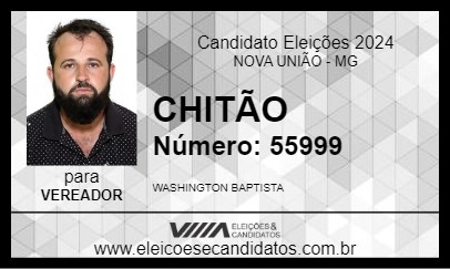 Candidato CHITÃO 2024 - NOVA UNIÃO - Eleições