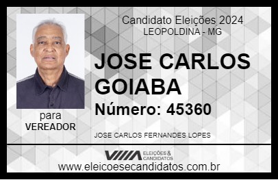 Candidato JOSE CARLOS GOIABA 2024 - LEOPOLDINA - Eleições