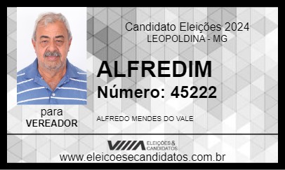 Candidato ALFREDIM 2024 - LEOPOLDINA - Eleições