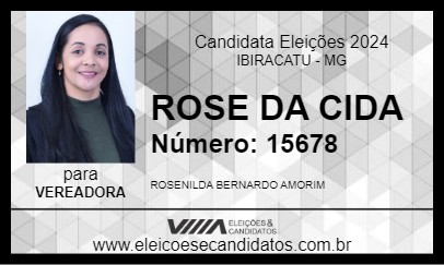 Candidato ROSE DA CIDA 2024 - IBIRACATU - Eleições