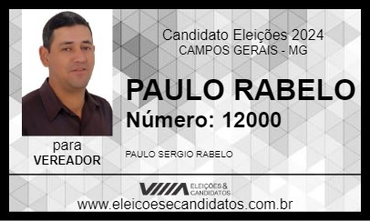 Candidato PAULO RABELO 2024 - CAMPOS GERAIS - Eleições