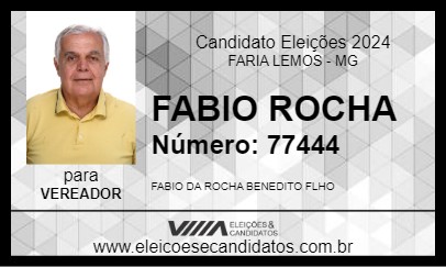 Candidato FABIO ROCHA 2024 - FARIA LEMOS - Eleições