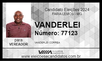 Candidato VANDERLEI 2024 - FARIA LEMOS - Eleições