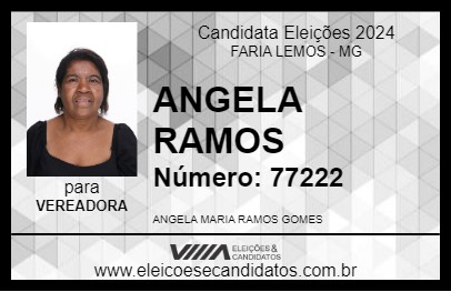 Candidato ANGELA RAMOS 2024 - FARIA LEMOS - Eleições