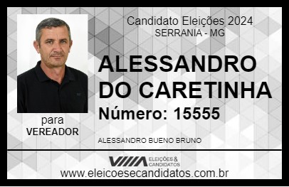 Candidato ALESSANDRO DO CARETINHA 2024 - SERRANIA - Eleições