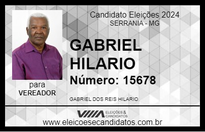 Candidato GABRIEL HILARIO 2024 - SERRANIA - Eleições