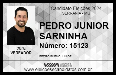 Candidato PEDRO JUNIOR SARNINHA 2024 - SERRANIA - Eleições