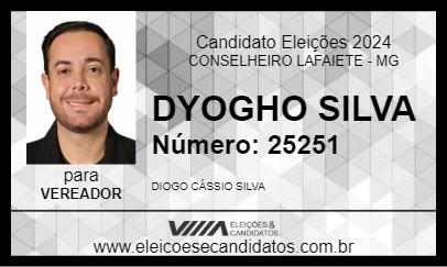 Candidato DYOGHO SILVA 2024 - CONSELHEIRO LAFAIETE - Eleições