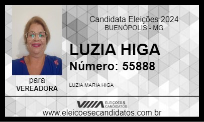 Candidato LUZIA HIGA 2024 - BUENÓPOLIS - Eleições