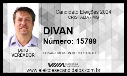 Candidato DIVAN 2024 - CRISTÁLIA - Eleições