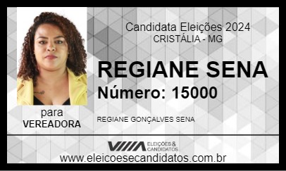 Candidato REGIANE SENA 2024 - CRISTÁLIA - Eleições