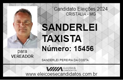 Candidato SANDERLEI TAXISTA 2024 - CRISTÁLIA - Eleições