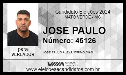 Candidato JOSE PAULO 2024 - MATO VERDE - Eleições