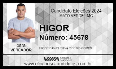 Candidato HIGOR 2024 - MATO VERDE - Eleições