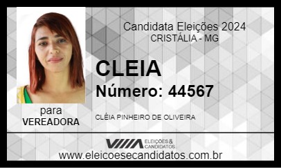 Candidato CLEIA 2024 - CRISTÁLIA - Eleições