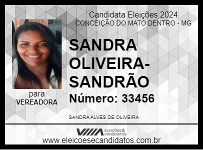 Candidato SANDRA OLIVEIRA- SANDRÃO 2024 - CONCEIÇÃO DO MATO DENTRO - Eleições