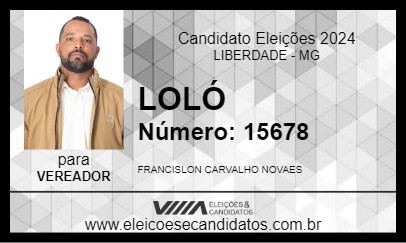 Candidato LOLÓ 2024 - LIBERDADE - Eleições