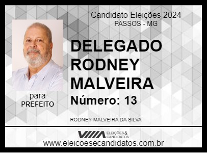 Candidato DELEGADO RODNEY MALVEIRA 2024 - PASSOS - Eleições