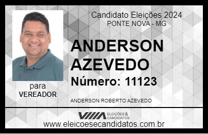 Candidato ANDERSON AZEVEDO 2024 - PONTE NOVA - Eleições