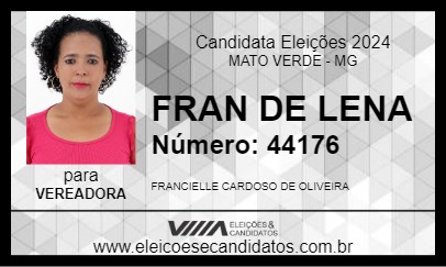 Candidato FRAN DE LENA 2024 - MATO VERDE - Eleições