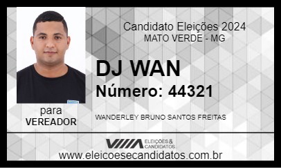 Candidato DJ WAN 2024 - MATO VERDE - Eleições