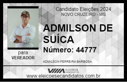 Candidato ADMILSON DE SUÍCA 2024 - NOVO CRUZEIRO - Eleições