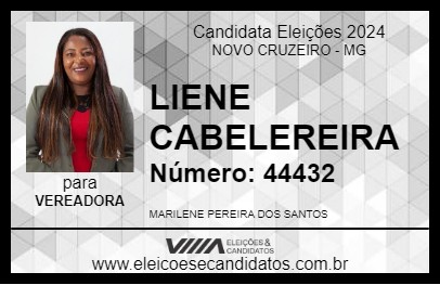 Candidato LIENE CABELEREIRA 2024 - NOVO CRUZEIRO - Eleições