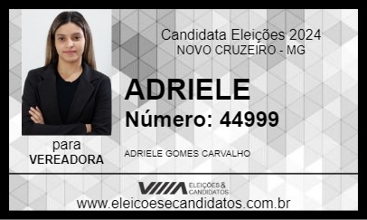 Candidato ADRIELE 2024 - NOVO CRUZEIRO - Eleições